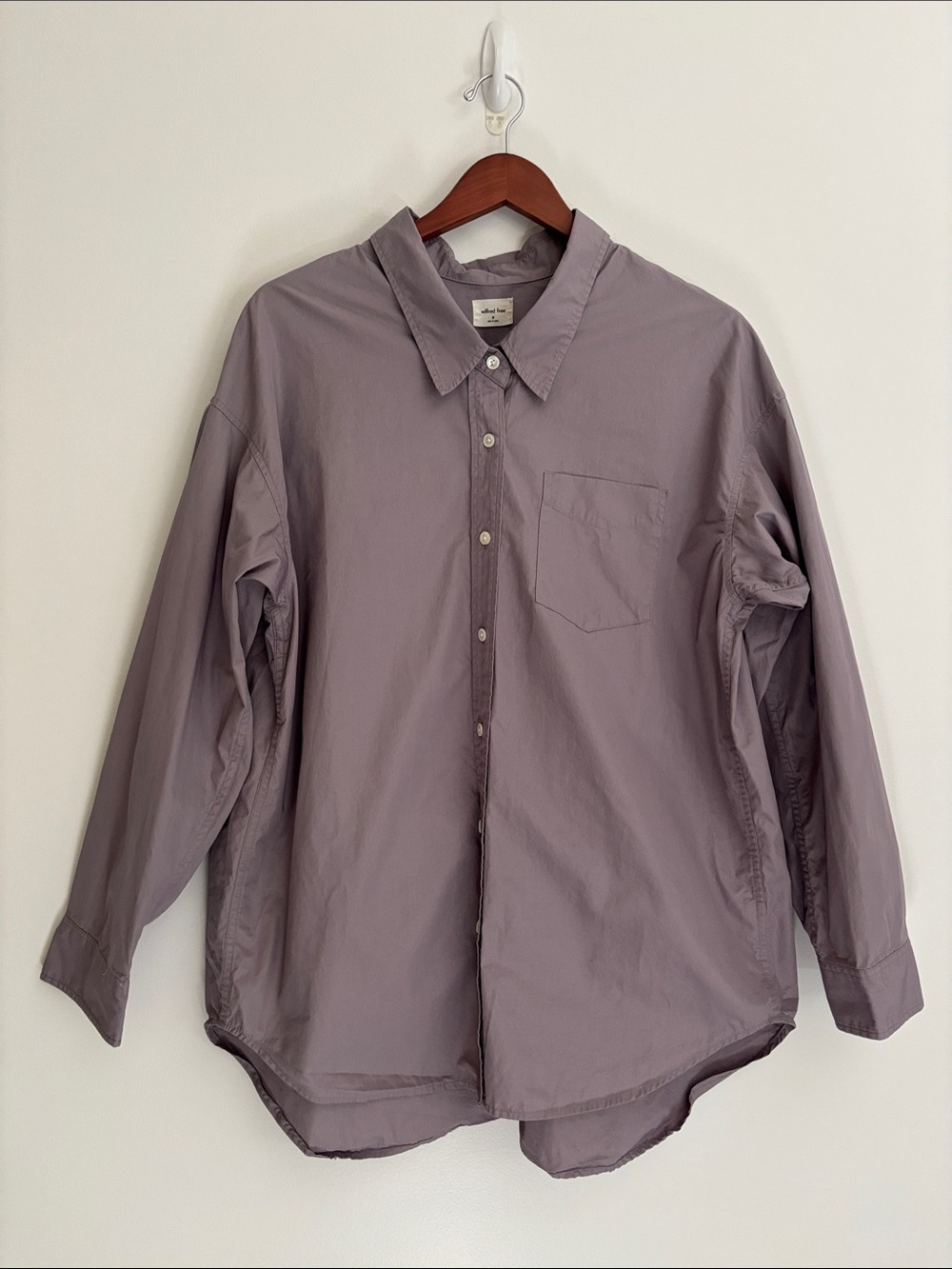 ARITZIA | WILFRED FREE Dusty Purple Oversized Button Up Classic Top | Size M